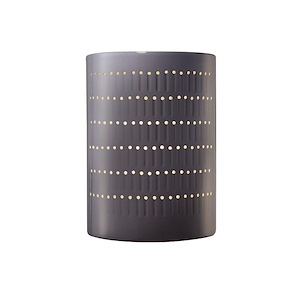 Ambiance - 48W 2 LED Large Cactus Cylinder Open Top and Bottom Wall Sconce-13.25 Inches Tall and 9.75 Inches Wide - 1332263