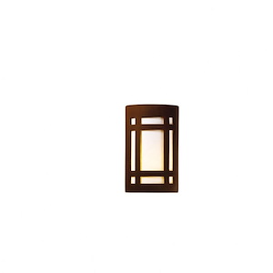 Ambiance - Large ADA Craftsman Window Closed Top Outdoor Wall Sconce