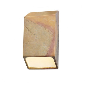 Justice Design - 5860 - Ambiance Small Tapered Rectangle Closed Top Sconce - 733686