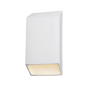 Justice Design - 5870W - Ambiance Large Tapered Rectangle Outdoor Closed Top Sconce - 733690