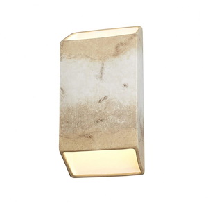 Justice Design - 5875 - Ambiance Large Tapered Rectangle Open Top and Bottom Sconce