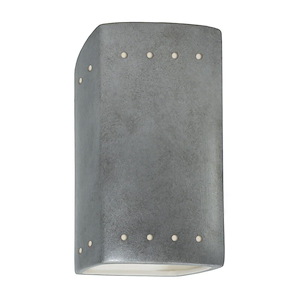 Ambiance - Small ADA Rectangle with Perfs Open Top and Bottom Wall Sconce