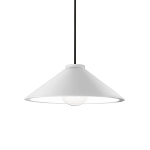 Radiance - 1 Light Flare Pendant with Rigid Stem In Modern Style-5 Inches Tall and 11.75 Inches Wide - 1275241