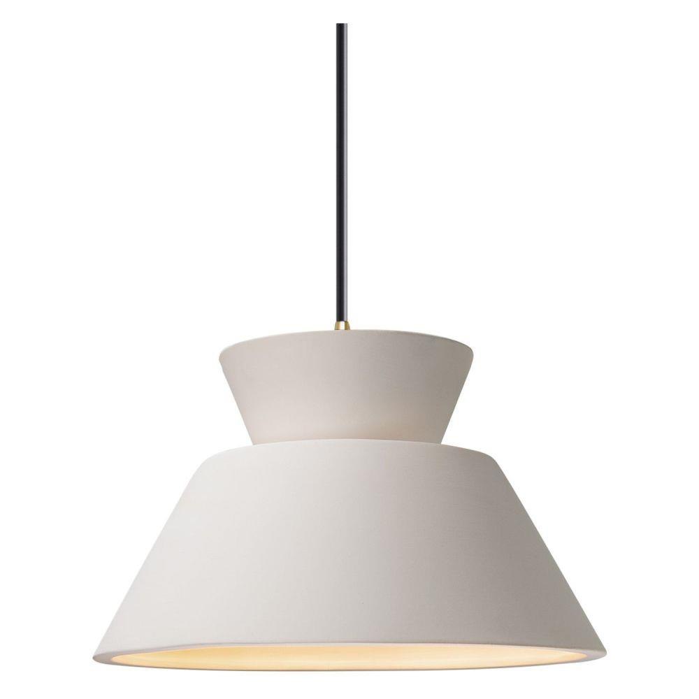 Justice Design CER-6420-1 Radiance - 1 Light Trapeziod Cord Pendant-8 Inch Tall and 11 Inch Wide