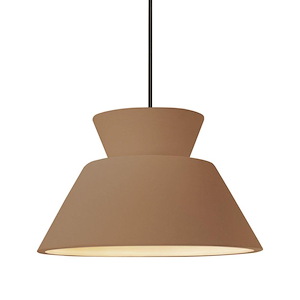 Radiance - 1 Light Trapeziod Stem Pendant-8.5 Inch Tall and 14 Inch Wide - 1393155