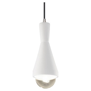 Radiance - 1 Light Erlen Pendant with Cord In Modern Style-10.5 Inches Tall and 4.75 Inches Wide