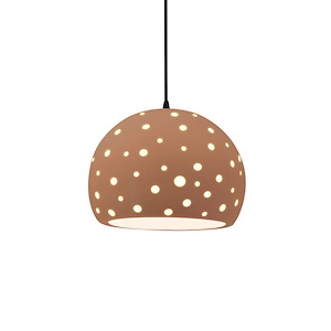 Perforated Globe - 1 Light Cord Pendant-7.75 Inch Tall and 10 Inch Wide - 1393203