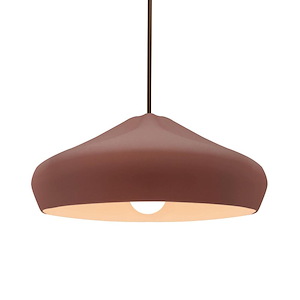 Radiance - 1 Light Crease Stem Pendant-6.5 Inch Tall and 15.25 Inch Wide - 1393212