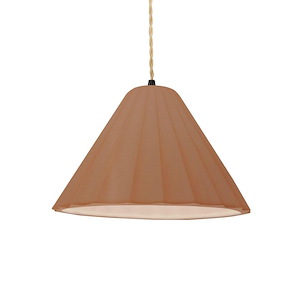 Radiance - 1 Light Fluted Cord Pendant-7 Inch Tall and 10.75 Inch Wide - 1393215