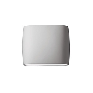 Ambiance Collection - Wide ADA Oval Small Wall Sconce Closed Top