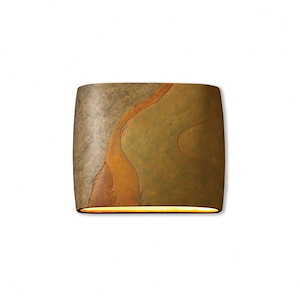 Ambiance Collection - Wide ADA Oval Small Wall Sconce Closed Top