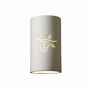 Sun Dagger - 2 Light Large Cylinder Open Top and Bottom Wall Sconce-13.75 Inches Tall and 8 Inches Wide - 1332297