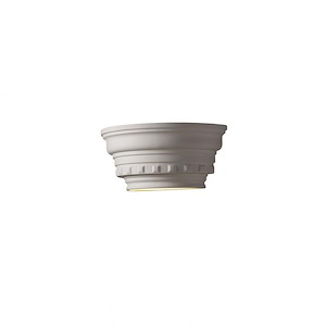 Ambiance - Curved Dentil Molding with Glass Shelf Wall Sconce