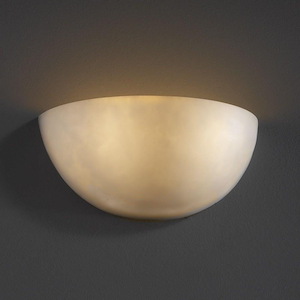 Clouds - 10.75 Inch Small Quarter Sphere Wall Sconce with Cloud Resin Shades