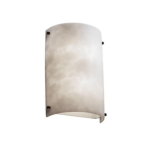 Clouds Finials - 12.5 Inch ADA Cylinder Wall Sconce with Cloud Resin Shades - 923034