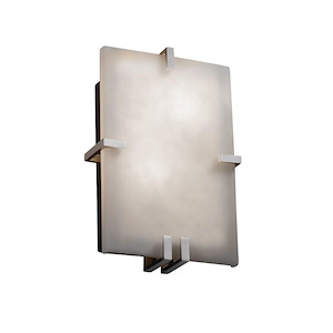 Clouds Clips - 8.5 Inch ADA Rectangle Wall Sconce with Cloud Resin Shades