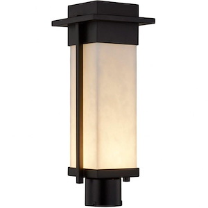 Clouds Pacific - 18 Inch Outdoor Post Light with Rectangle Cloud Resin Shades - 1011432