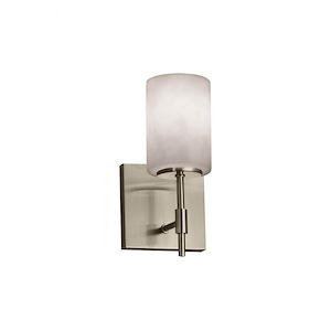 Clouds Union - 9.5 Inch Short Wall Sconce with Cylinder Flat Rim Cloud Resin Shades - 1037940