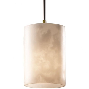 Clouds Mini - 5.5 Inch Pendant with Cylinder Flat Rim Cloud Resin Shades - 1038218