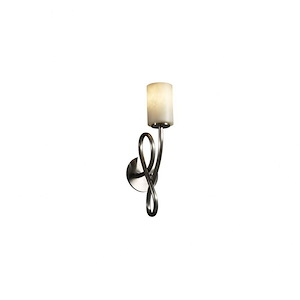 Clouds Capellini - 18 Inch Wall Sconce with Cylinder Flat Rim Cloud Resin Shades