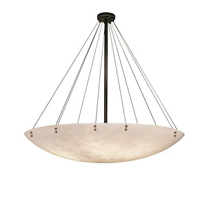 Clouds Finials - 72 Inch Bowl Pendant with Round Bowl Cloud Resin Shades and Cylinderical Finials - 1040386