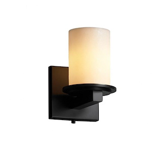 CandleAria Dakota - 1 Light Wall Sconce with Cream Cylinder Flat Rim Faux Candle Shades - 1037210