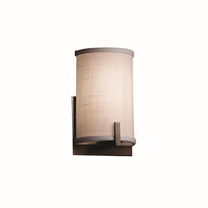 Textile Century - 1 Light ADA Wall Sconce with White Woven Fabric Shade - 1039106