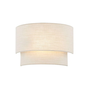 Textile - 1 Light Tier Wall Sconce (Pack of 2)-10 Inch Tall and 14 Inch Wide - 1409303