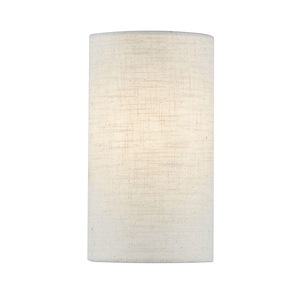 Textile - 1 Light ADA Small Cylinder Wall Sconce-10 Inches Tall and 5.5 Inches Wide - 1341855