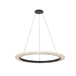 Textile Medallo - 33W 1 LED Ring Pendant-1.25 Inch Tall and 42 Inch Wide