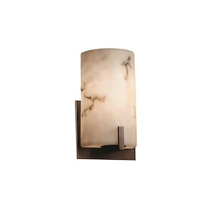 LumenAria Century - 1 Light ADA Wall Sconce with Faux Alabaster Shade