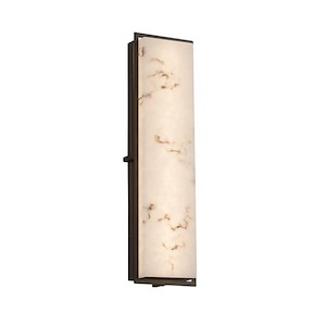 LumenAria Avalon - 24 Inch 22W 1 LED Outdoor Wall Sconce with Rectangle Faux Alabaster Shade
