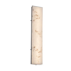 LumenAria Avalon - 48 Inch 44W 1 LED Outdoor Wall Sconce with Rectangle Faux Alabaster Shade - 733452