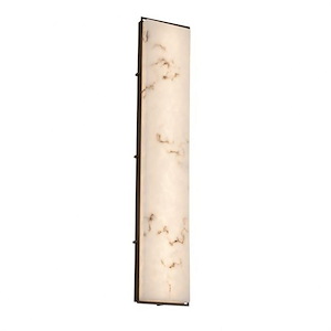 LumenAria Avalon - 60 Inch 80W 1 LED Outdoor Wall Sconce with Rectangle Faux Alabaster Shade - 733453