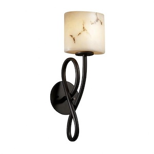 LumenAria Capellini - 1 Light Wall Sconce with Oval Faux Alabaster Shade - 1035166