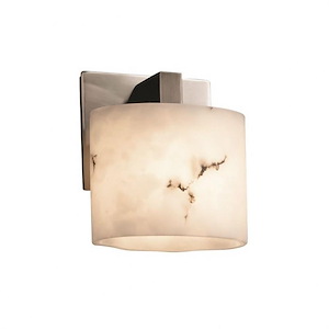 LumenAria Modular - 1 Light ADA Wall Sconce with Oval Faux Alabaster Shade
