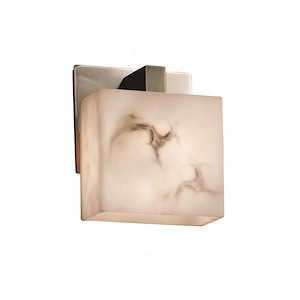 LumenAria Modular - 1 Light ADA Wall Sconce with Rectangle Faux Alabaster Shade - 1035182