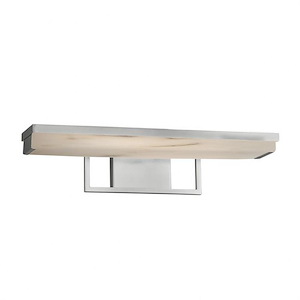 LumenAria Elevate - 20 Inch 22W 1 LED Linear Wall/Bath Vanity with Rectangle Faux Alabaster Shade
