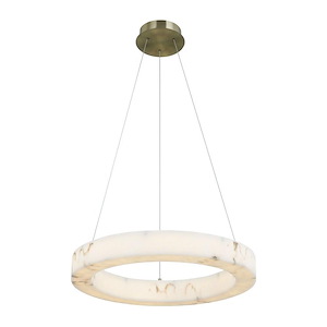 LumenAria - 40W 1 LED Medley Ring Pendant-3 Inches Tall and 24 Inches Wide