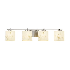 LumenAria Era - 4 Light Bath Bar with Oval Faux Alabaster Shade - 1035055