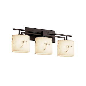 LumenAria Aero - 3 Light Bath Bar with Oval Faux Alabaster Shade