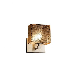 Fusion Tetra - 1 Light ADA Wall Sconce with Rectangle Mercury Glass Shade