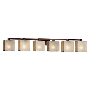 Fusion Regency - 6 Light Bath Bar with Rectangle Mercury Glass Shade - 1034799