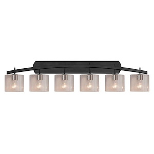 Fusion Archway - 6 Light Bath Bar with Oval Seeded Glass Shade