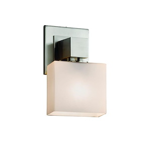 Fusion Aero - 1 Light ADA No Arms Wall Sconce with Rectangle Opal Glass Shade - 1034916