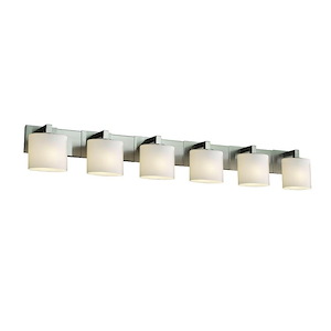 Fusion Modular - 6 Light Bath Bar with Oval Opal Glass Shade