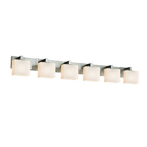 Fusion Modular - 6 Light Bath Bar with Rectangle Opal Glass Shade - 1034974