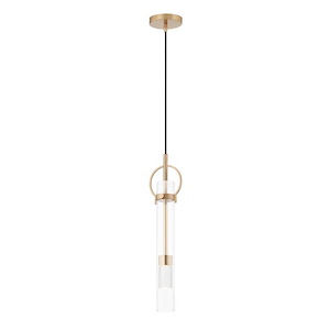 Chloe - 7W 1 LED Tall Pendant In Minimalist Style-21.75 Inches Tall and 5 Inches Wide