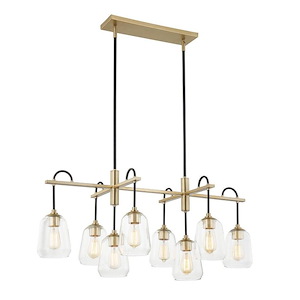 Arcwell - 8 Light Chandelier In Minimalist Style-15.5 Inches Tall and 22 Inches Wide