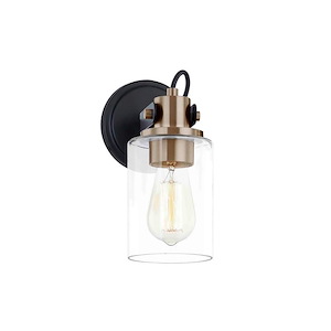 Brooklyn - 1 Light Wall Sconce In Minimalist Style-9 Inches Tall and 4.5 Inches Wide
